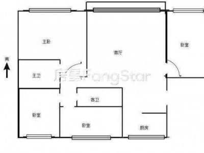4室2廳1陽臺 航空小區(qū)戶型圖