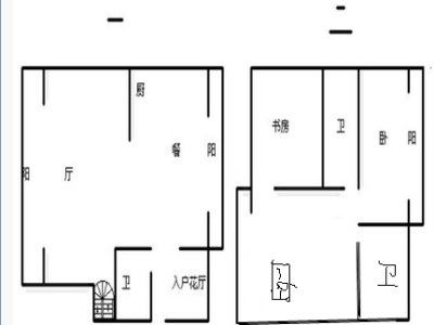 5室2厅4阳台 凯旋花园户型图
