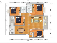 4室2廳1陽(yáng)臺(tái) 警苑小區(qū)戶型圖