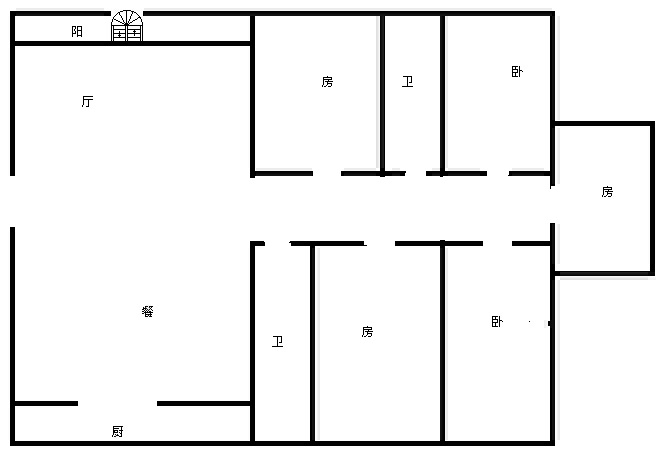 4室2厅2阳台 金星广场户型图