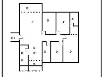 3室2厅1阳台 万和花园户型图