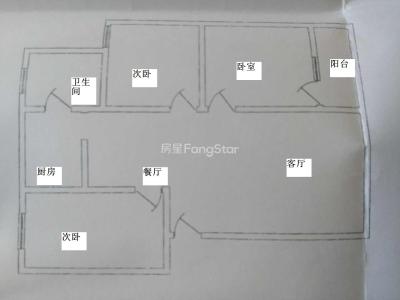 3室2廳2陽(yáng)臺(tái) 蘇家塘路112號(hào)戶型圖
