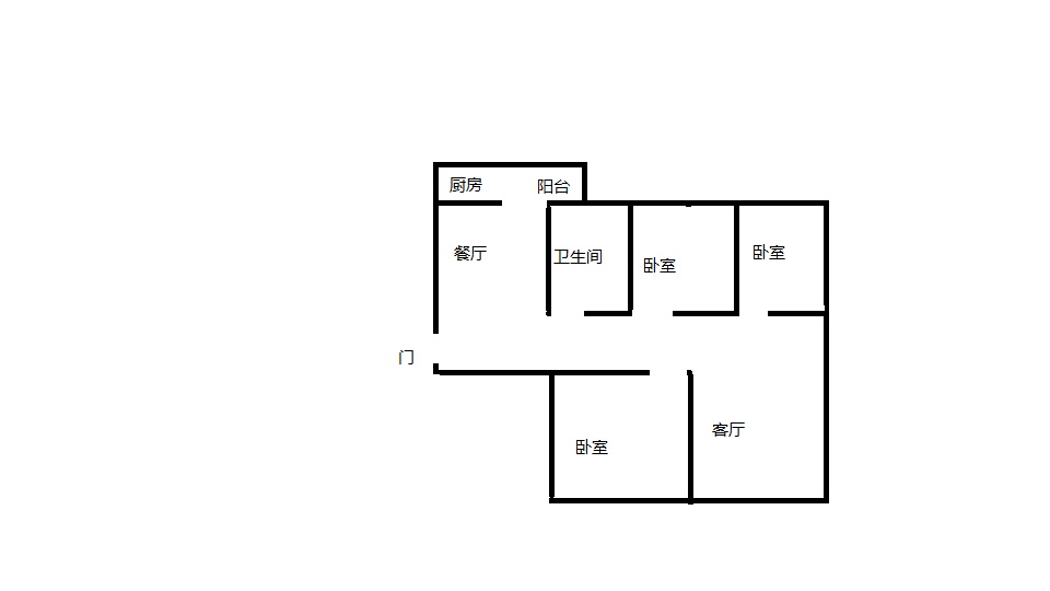 2室1厅1阳台 东骧神骏一期户型图