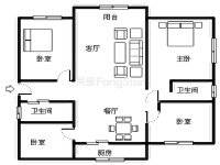 4室2廳1陽臺 萬源小區(qū)戶型圖