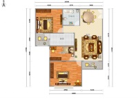 3室2廳1陽(yáng)臺(tái) 巴士西苑戶型圖