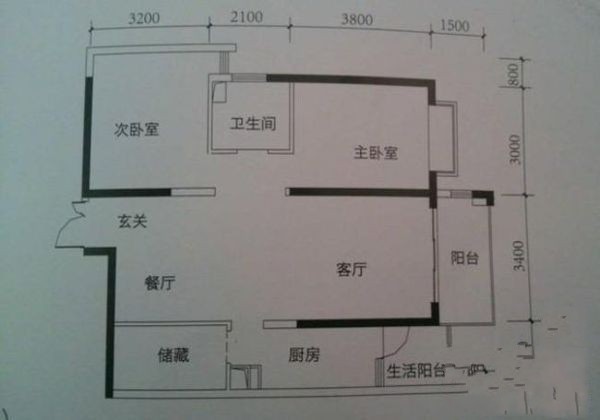 3室2厅1阳台 金坤尚城学府里户型图