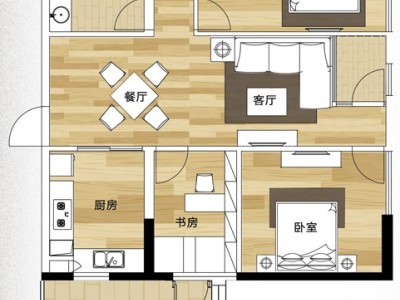 2室2厅1阳台 欣都龙城公寓户型图