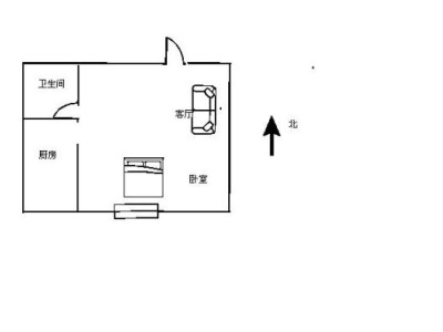 1室1廳1陽臺 摩瑪戶型圖