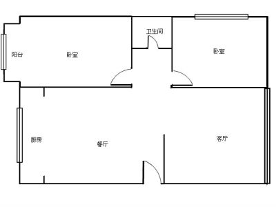 3室1厅1阳台 莲花池小区户型图