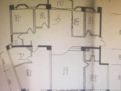 6室2廳4陽(yáng)臺(tái) 江東小康城戶(hù)型圖