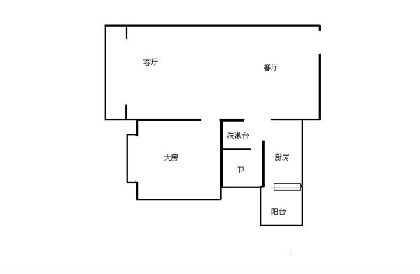 1室1厅1阳台 硅谷公寓户型图