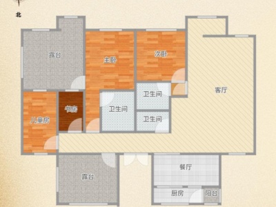 5室2廳1陽(yáng)臺(tái) 金實(shí)小區(qū)韻實(shí)園別墅戶型圖