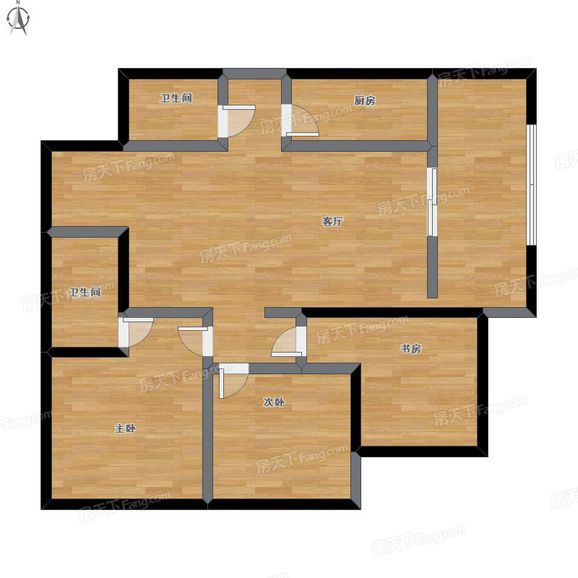 4室2厅2阳台 滨江俊园塞纳组团户型图