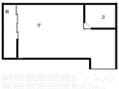 1室1厅1阳台 世纪俊园户型图