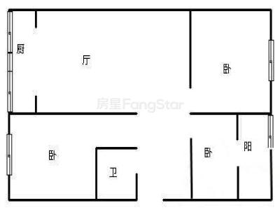 3室2廳1陽臺(tái) 昆明市轉(zhuǎn)業(yè)軍官培訓(xùn)中心戶型圖