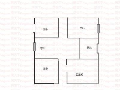 3室2厅1阳台 机电二区户型图