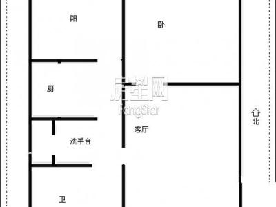 1室1厅1阳台 江东四季公寓户型图