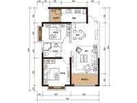 2室2廳1陽臺 聯(lián)想科技城一期戶型圖