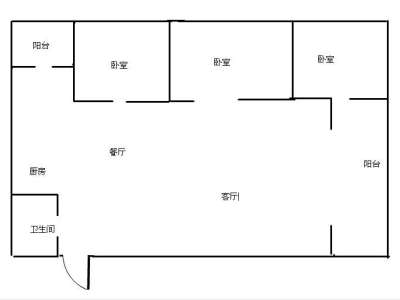 3室2厅1阳台 上游水岸二期户型图