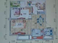 2室2廳1陽臺 溪畔麗景戶型圖