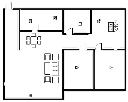 5室2廳3陽臺 春怡雅苑戶型圖