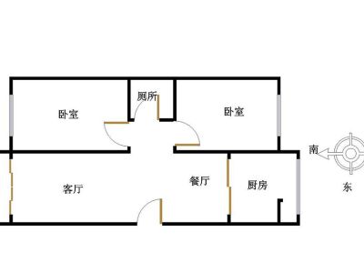 2室1廳1陽(yáng)臺(tái) 云冶生活區(qū)戶(hù)型圖
