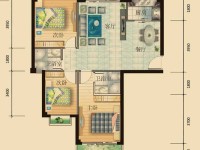 3室2廳2陽(yáng)臺(tái) 潤(rùn)城五福臨戶型圖