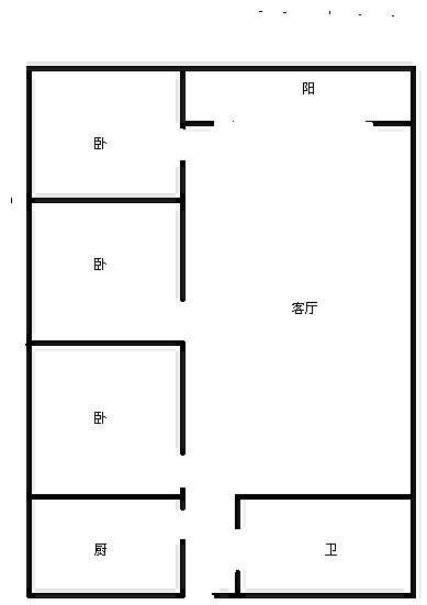 3室2厅1阳台 中环金界户型图