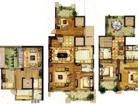 5室3廳3陽臺 云嶺天驕別墅戶型圖