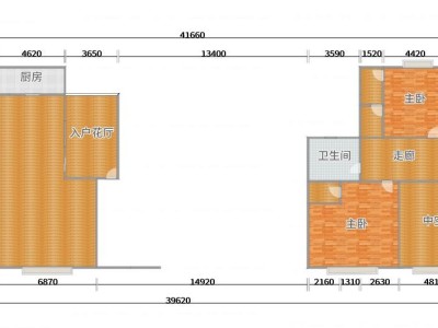 4室2廳2陽臺 紫駿苑戶型圖
