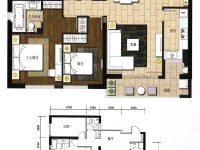 3室2廳1陽臺 七彩俊園戶型圖