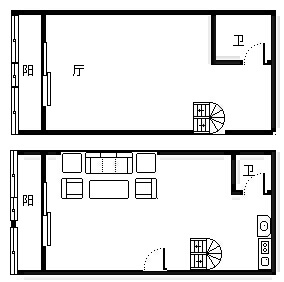 3室2厅1阳台 小城故事户型图