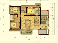 3室2廳2陽臺 潤城第三大道戶型圖