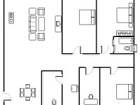 3室2廳1陽(yáng)臺(tái) 遠(yuǎn)洋風(fēng)景戶型圖