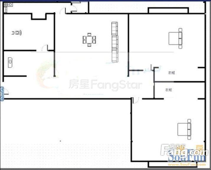2室1廳1陽臺 世博生態(tài)城云嶺鄰里戶型圖