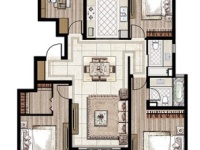 4室2廳2陽臺 附中花園戶型圖