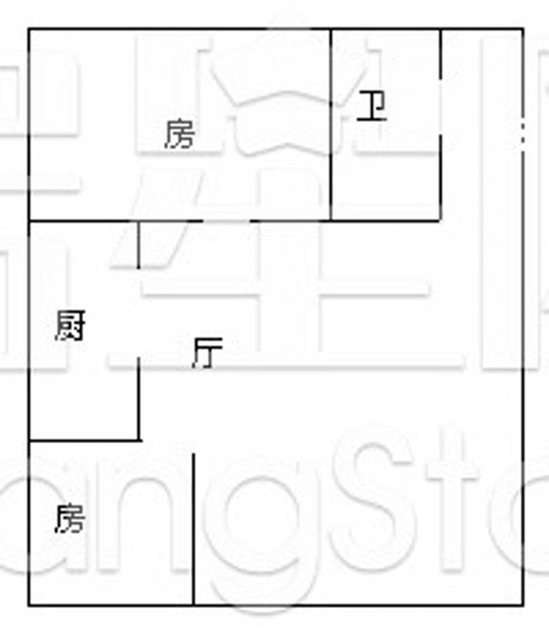 2室1厅1阳台 金顺苑户型图