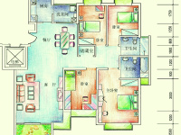 4室2廳1陽臺 佳湖花園戶型圖