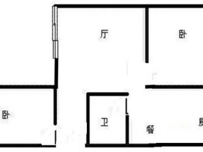 2室2厅1阳台 海康温泉花园户型图