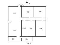 4室2廳1陽(yáng)臺(tái) 銀河星辰花園戶型圖