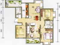 4室2廳2陽臺 云南映象C區(qū)戶型圖