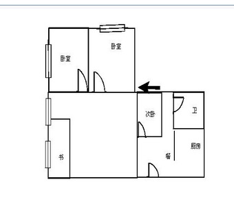 2室1厅1阳台 富春城市公寓公寓户型图