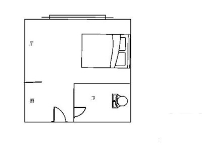 1室1厅 戛纳小镇公寓户型图