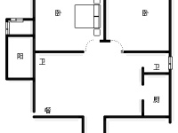 3室2廳1陽臺 保利中心戶型圖