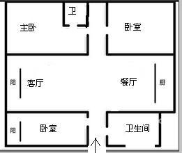 3室2厅2阳台 仿江南水乡户型图