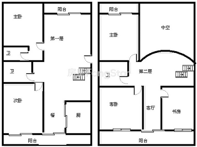 5室2廳4陽臺 警苑小區(qū)戶型圖