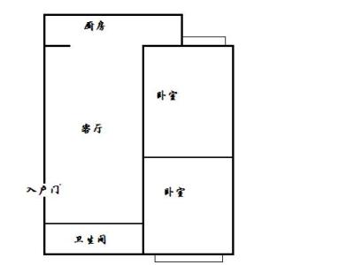 2室1厅1阳台 永昌小区永昌路户型图
