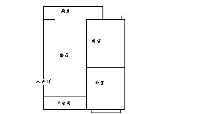 2室2厅1阳台 永昌小区永昌路户型图