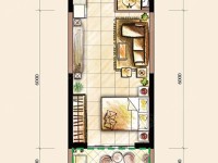 1室1廳1陽臺 龍湖水晶酈城戶型圖