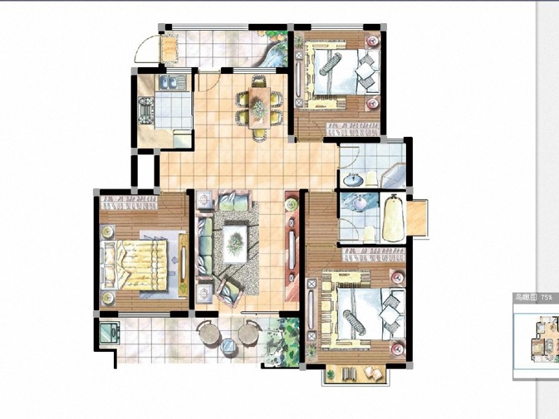 3室2厅1阳台 春晓花园户型图